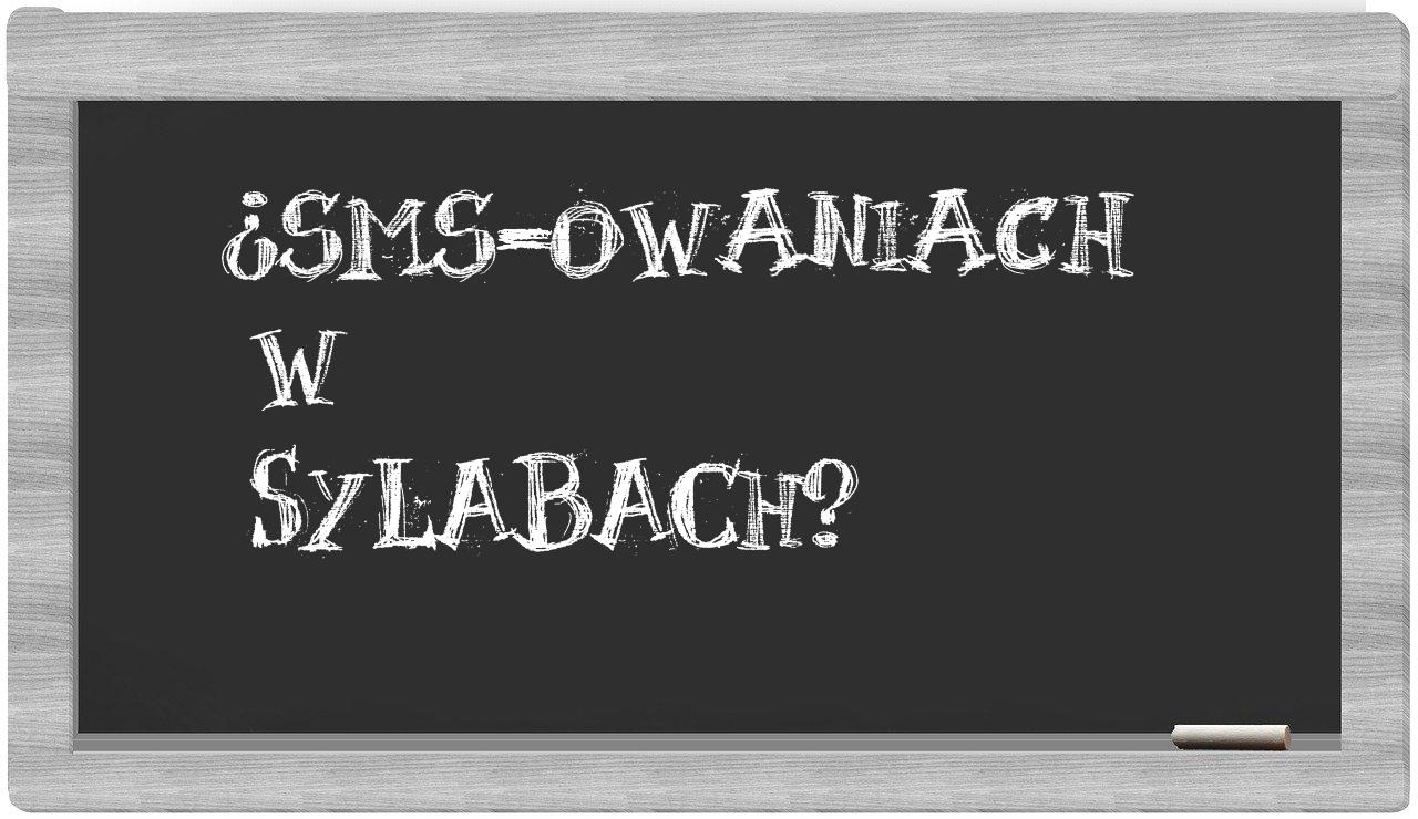 SMS-owaniach in syllables