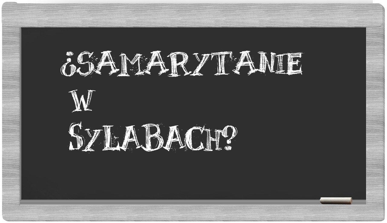 Samarytanie in syllables
