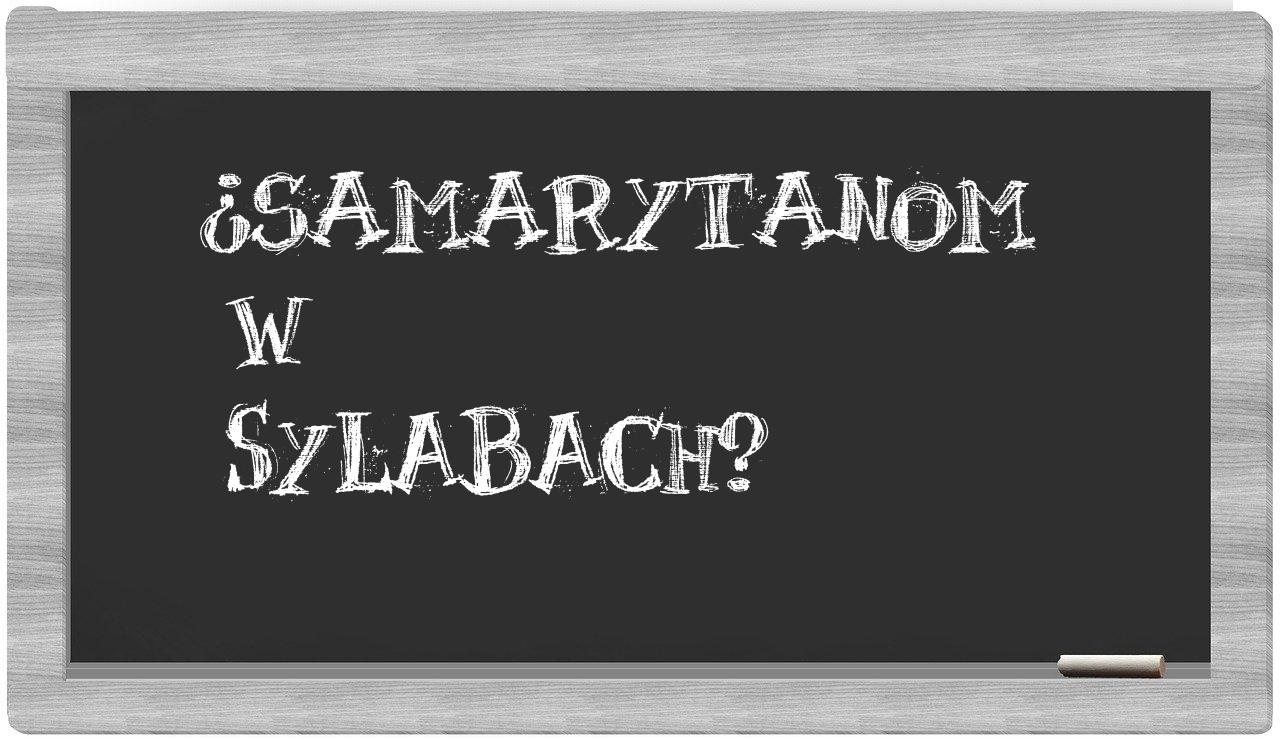 Samarytanom in syllables