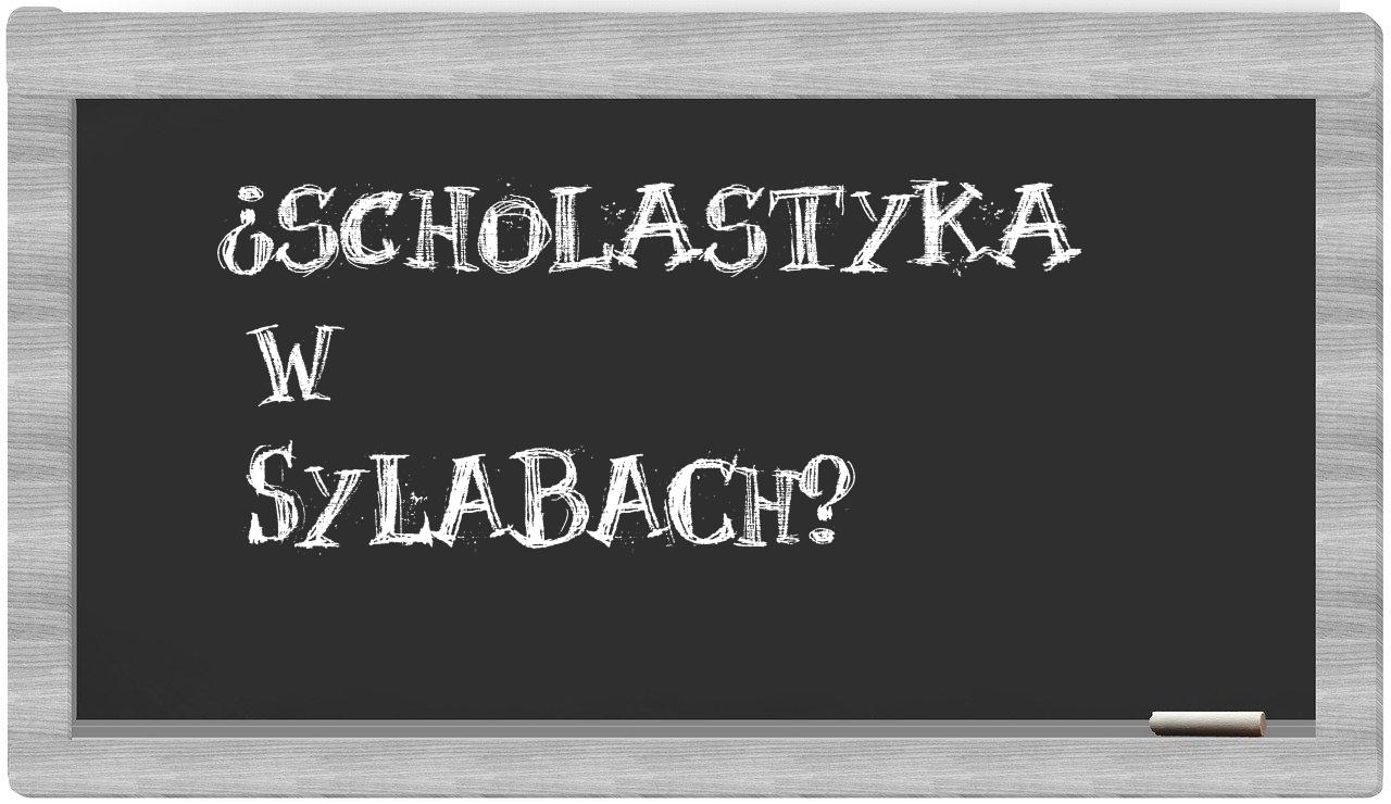Scholastyka in syllables