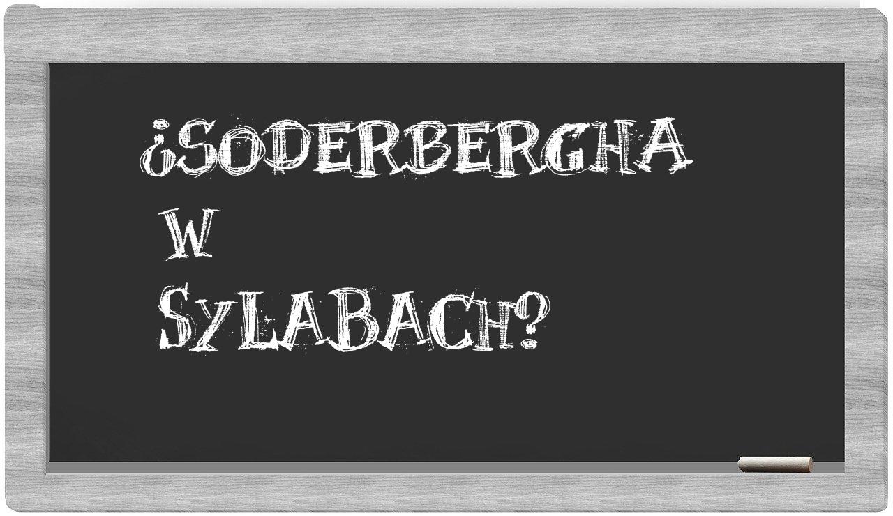 Soderbergha in syllables