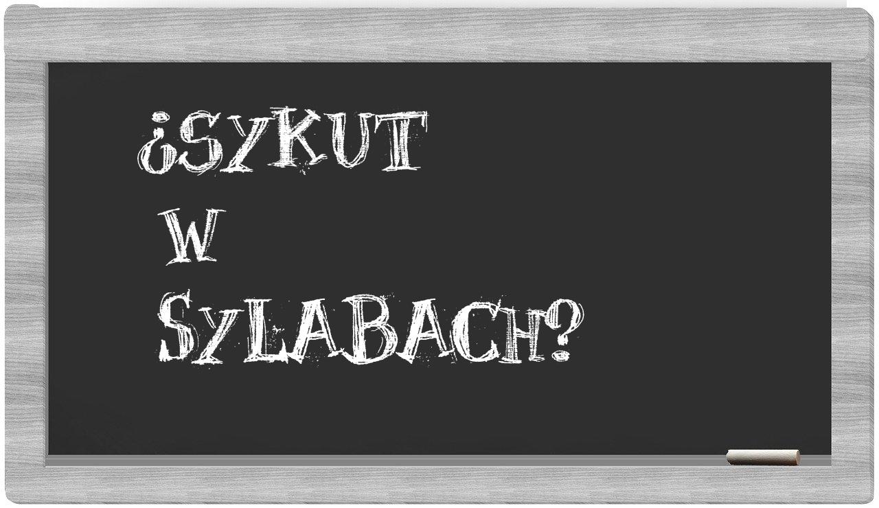 Sykut in syllables