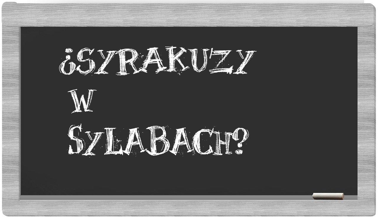 Syrakuzy in syllables