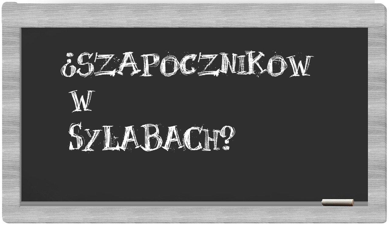 Szapocznikow in syllables