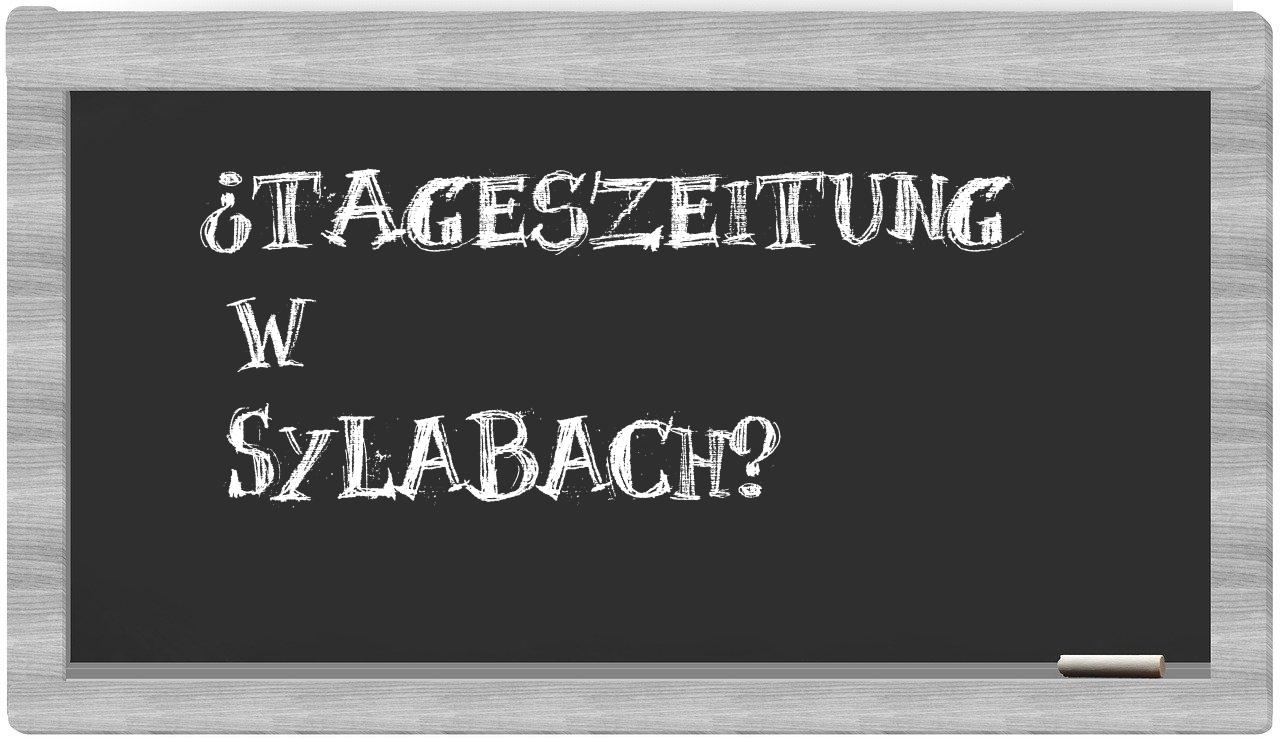 Tageszeitung in syllables