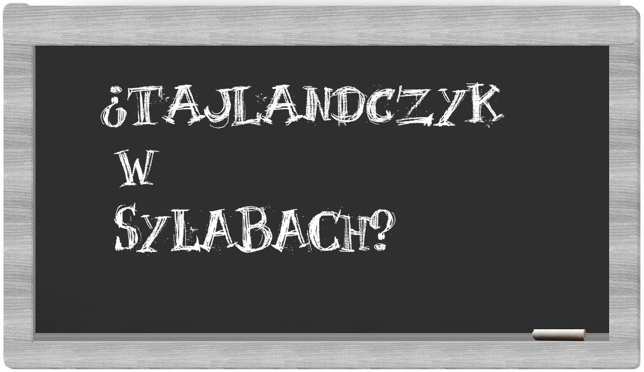 Tajlandczyk in syllables