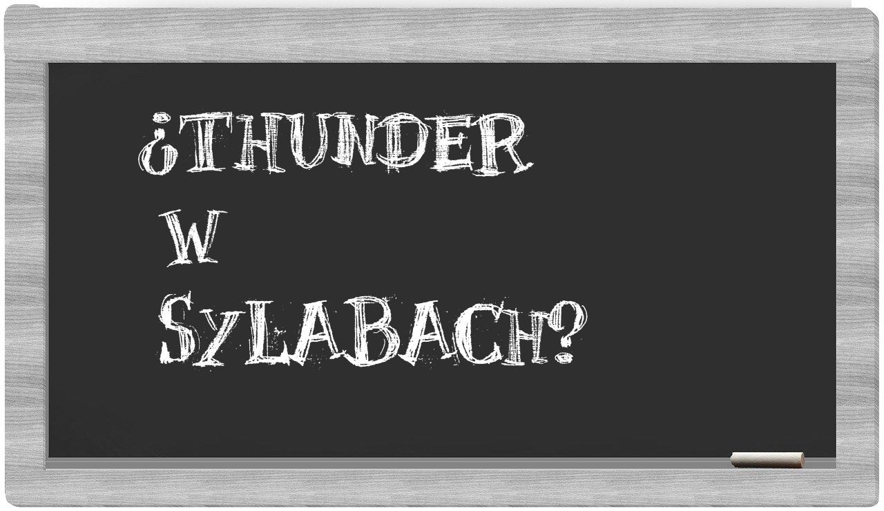 Thunder in syllables