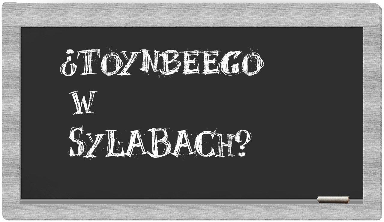Toynbeego in syllables