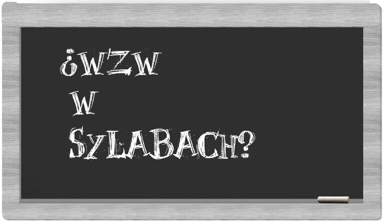 WZW in syllables