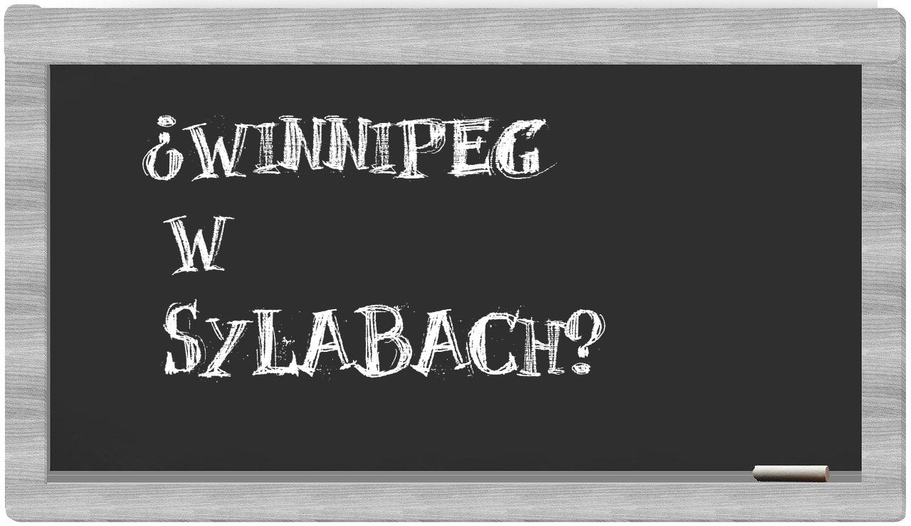 Winnipeg in syllables