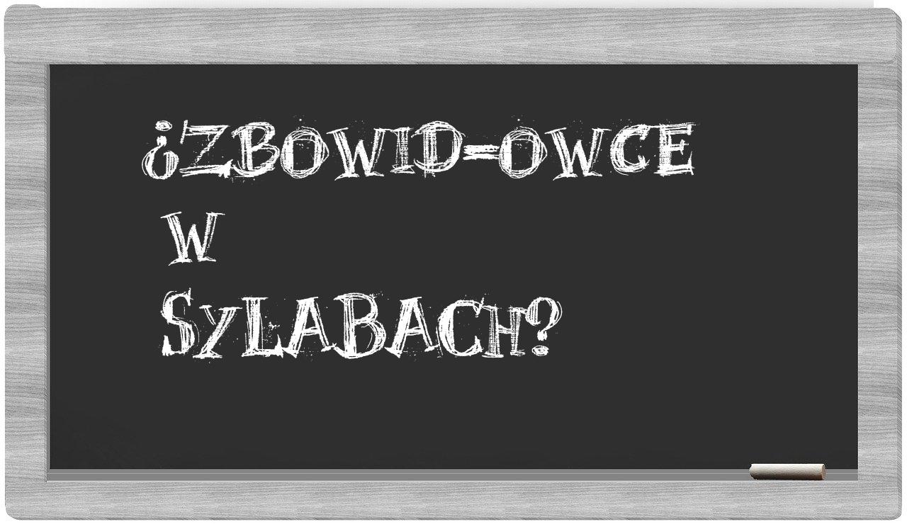 ZBoWiD-owce in syllables