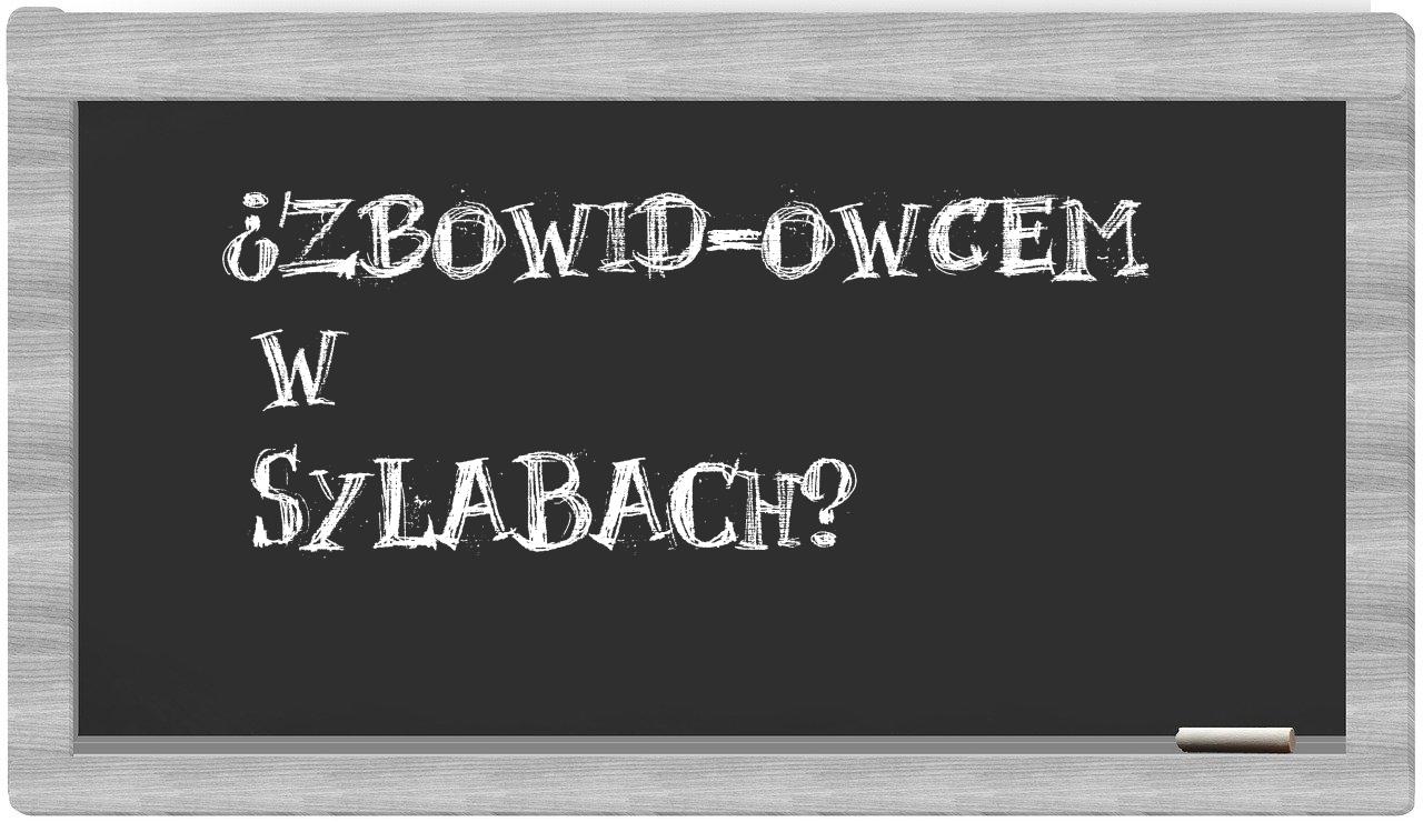 ZBoWiD-owcem in syllables