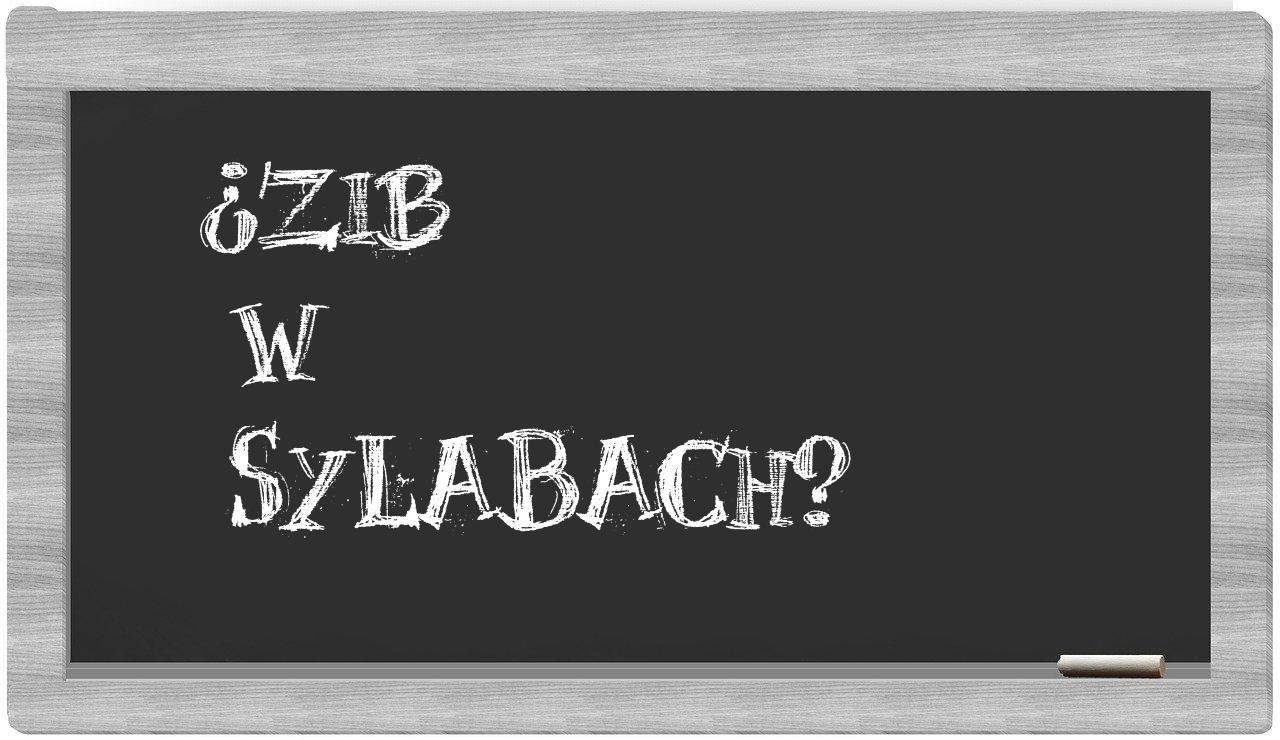 ZIB in syllables