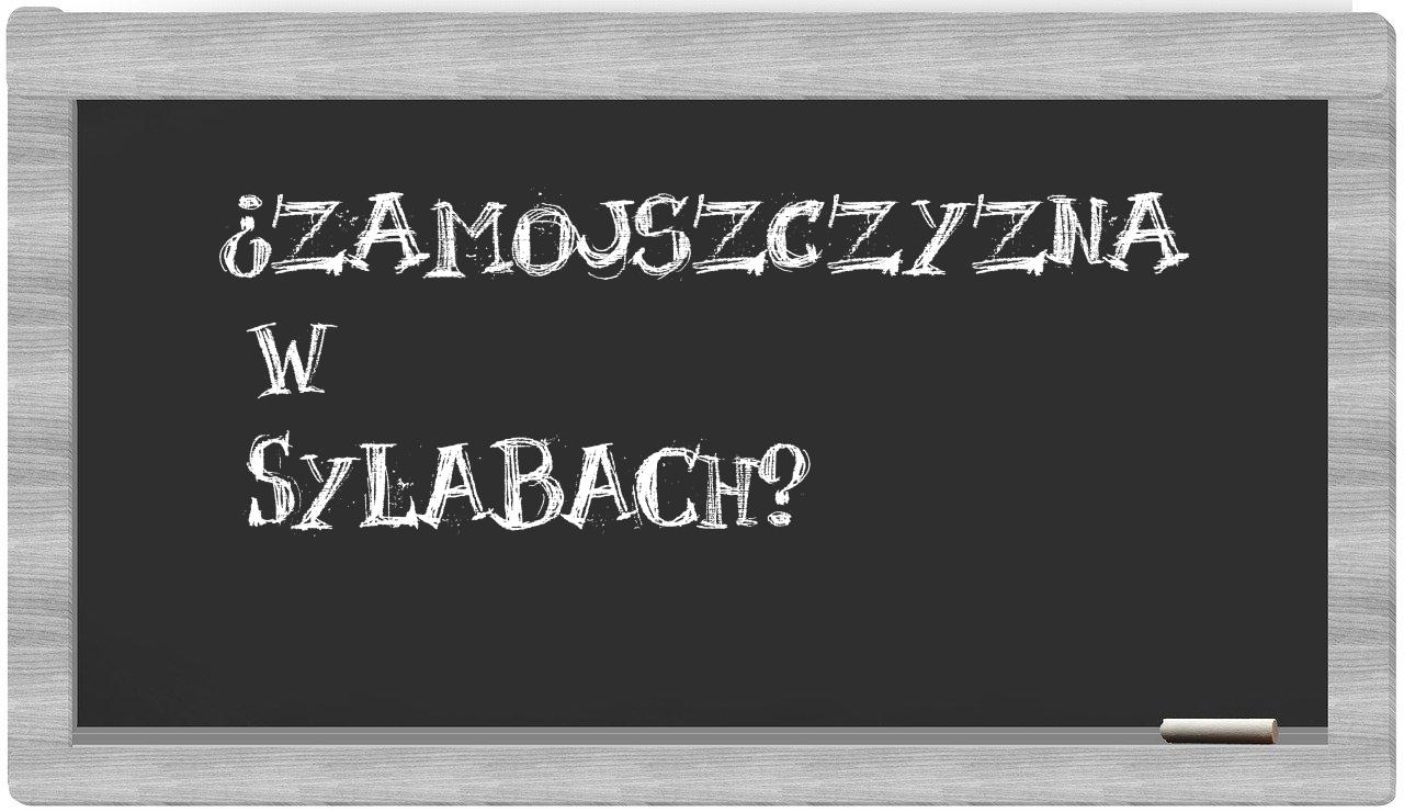 Zamojszczyzna in syllables