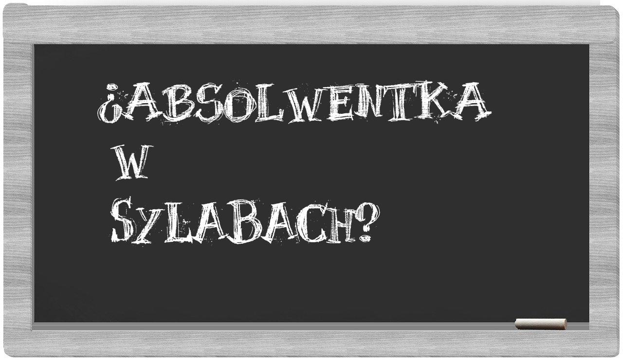 absolwentka in syllables