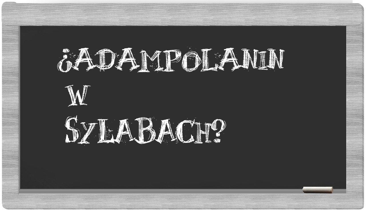 adampolanin in syllables