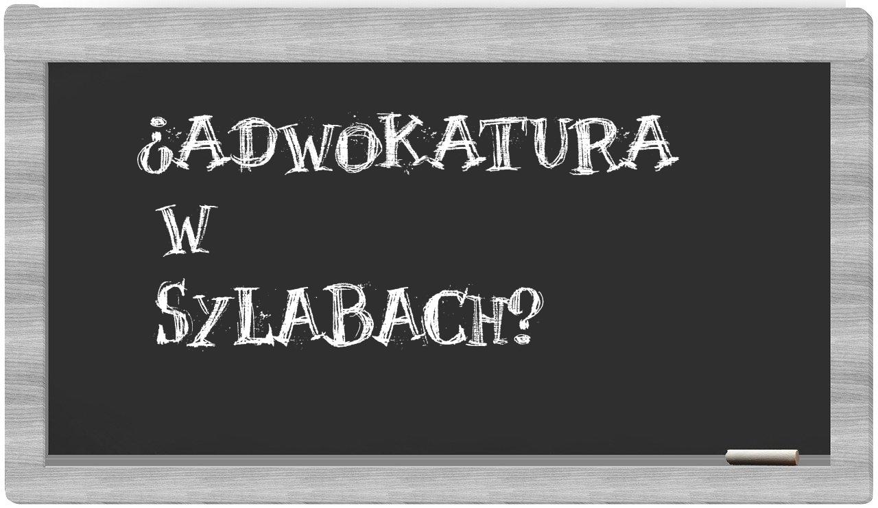 adwokatura in syllables