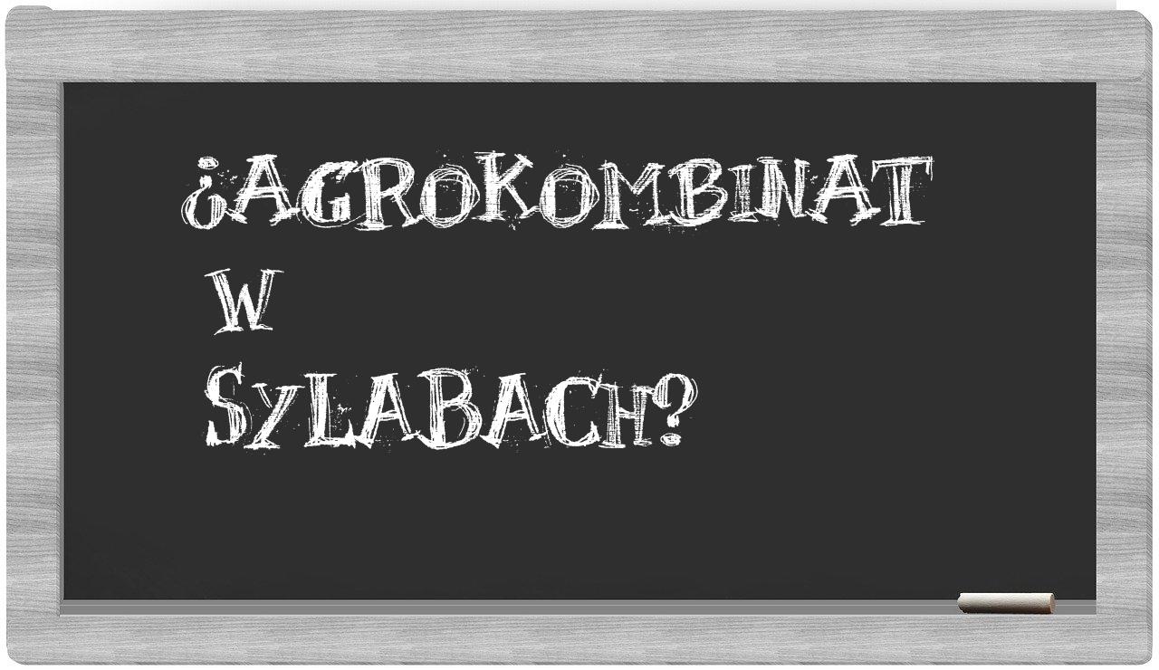 agrokombinat in syllables