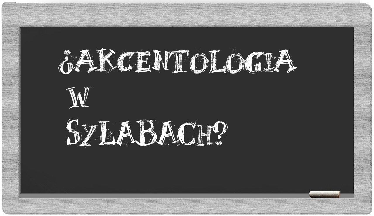 akcentologia in syllables