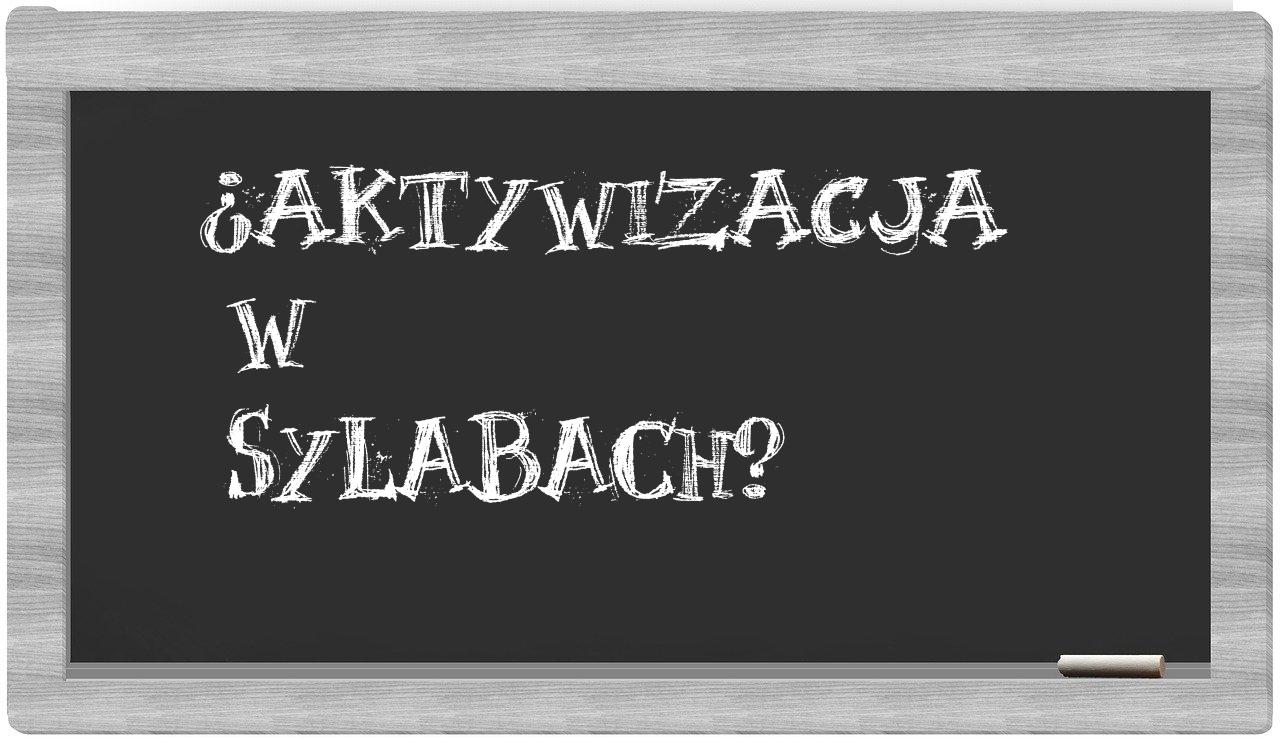 aktywizacja in syllables