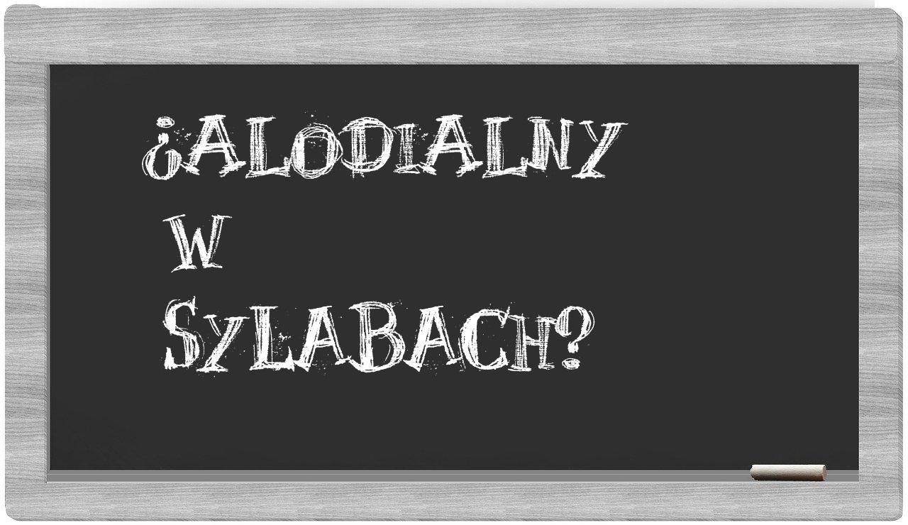 alodialny in syllables