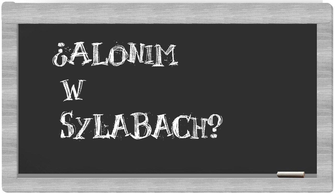 alonim in syllables