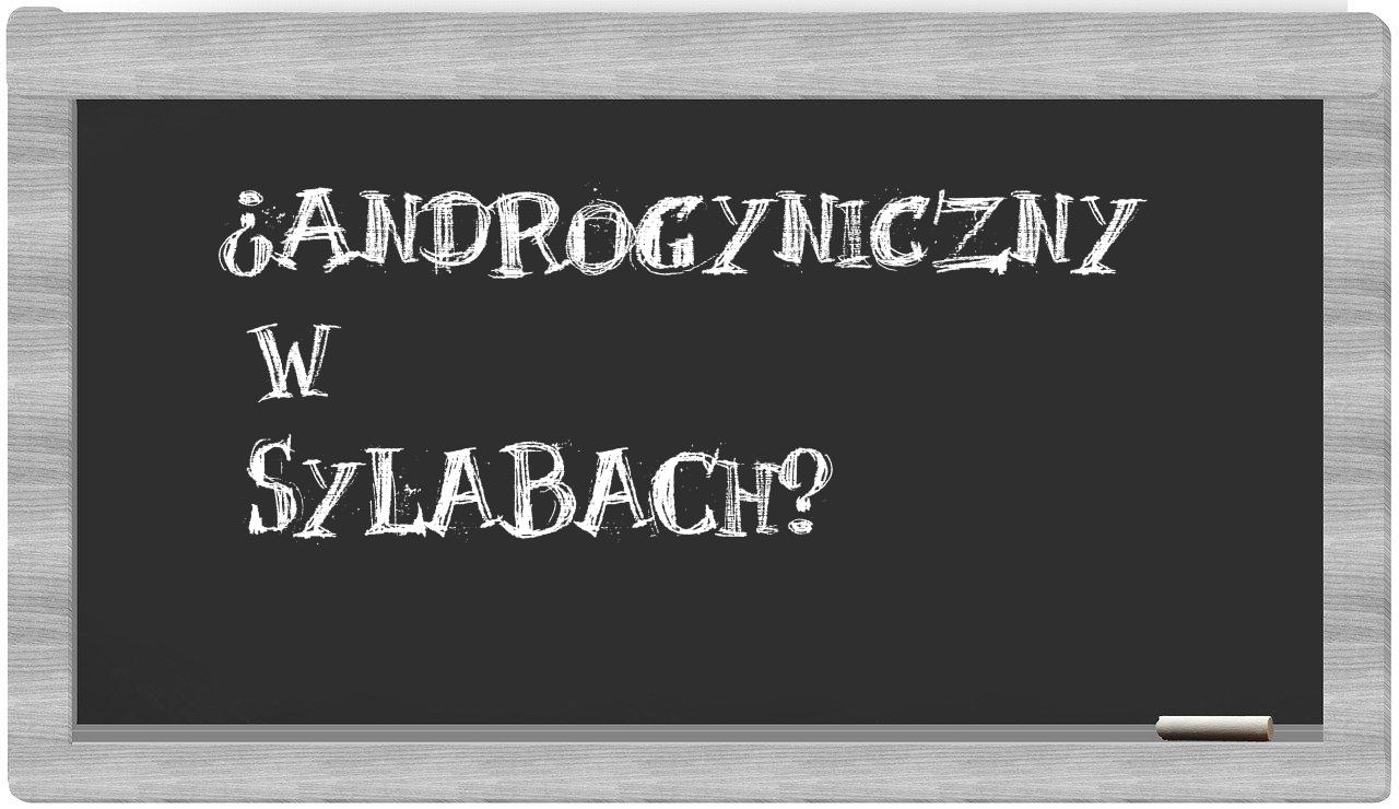 androgyniczny in syllables