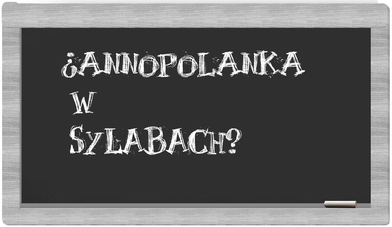 annopolanka in syllables