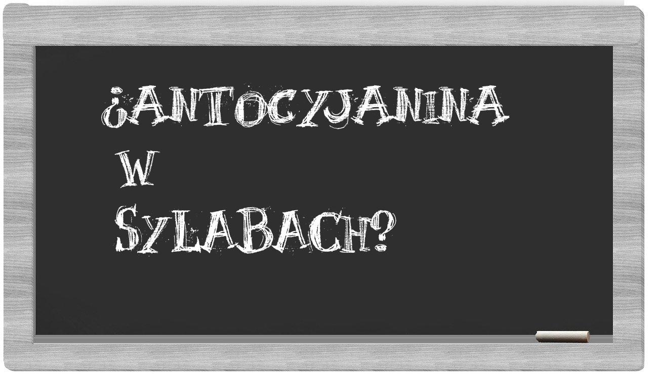 antocyjanina in syllables