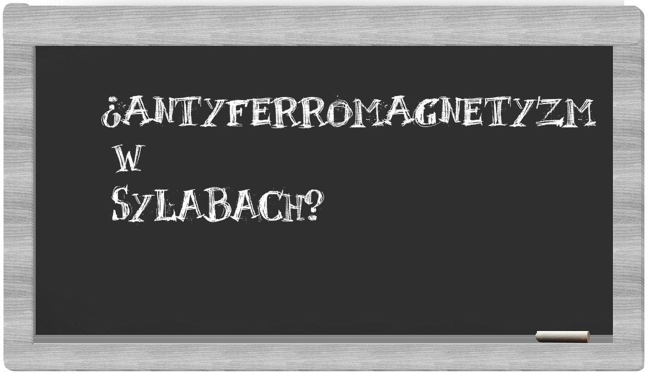 antyferromagnetyzm in syllables