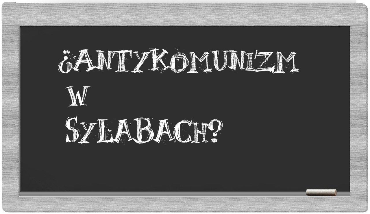 antykomunizm in syllables