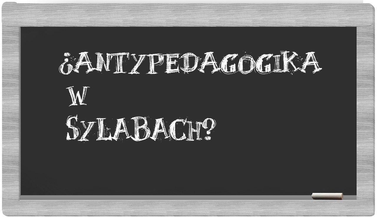antypedagogika in syllables