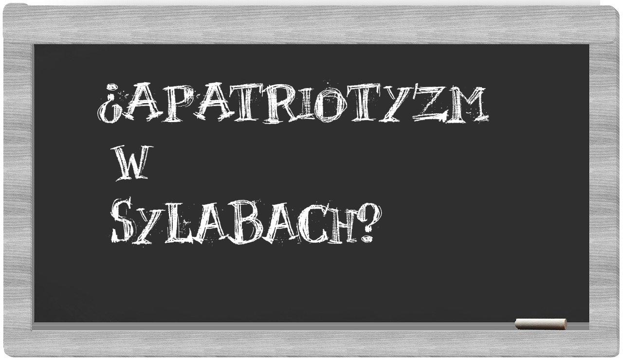 apatriotyzm in syllables