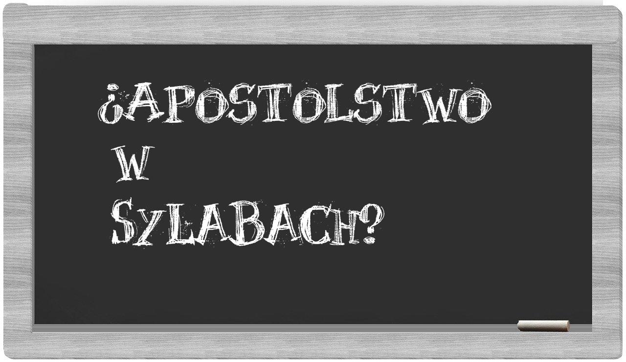 apostolstwo in syllables