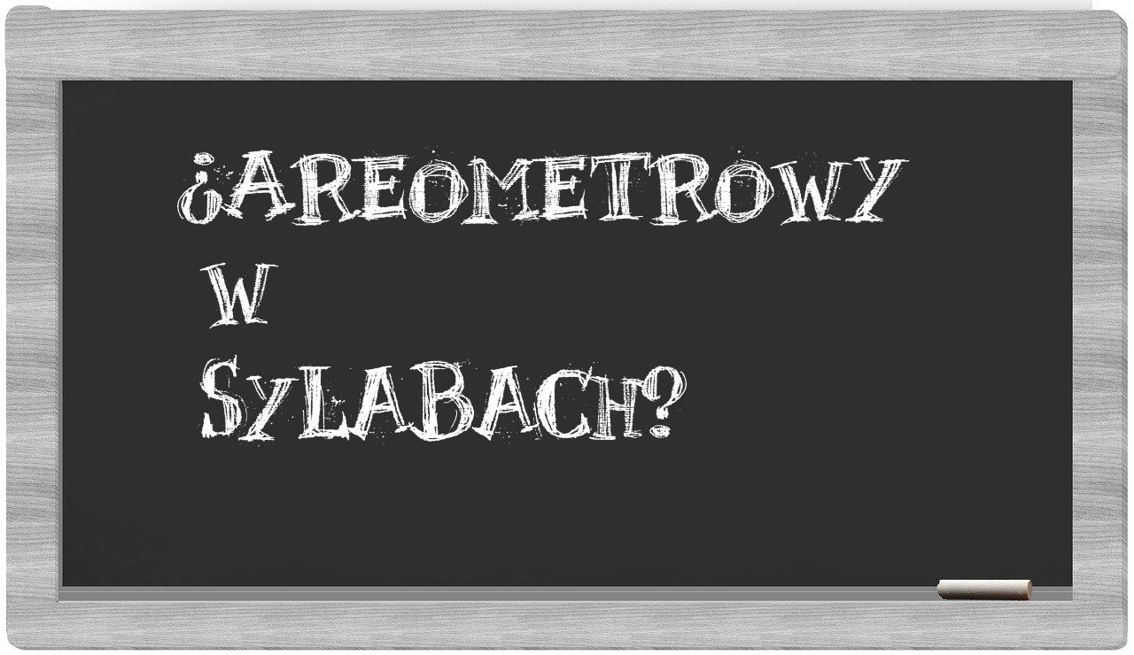 areometrowy in syllables