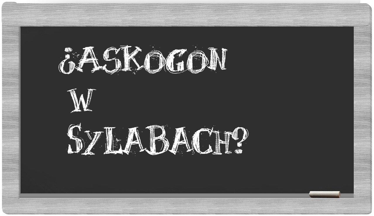 askogon in syllables