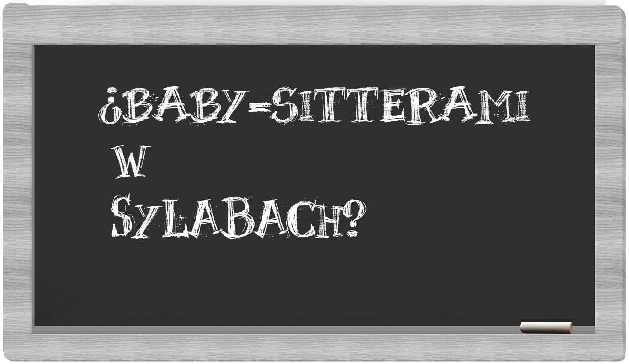 baby-sitterami in syllables