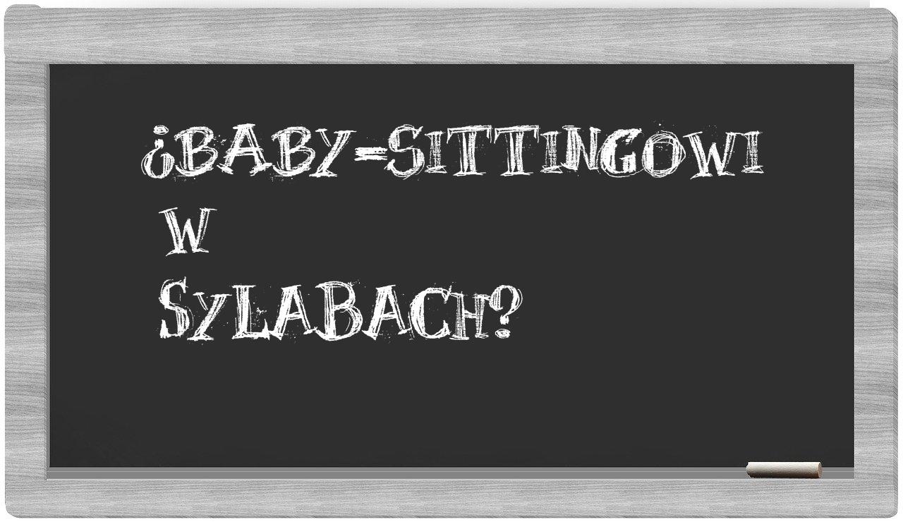 baby-sittingowi in syllables