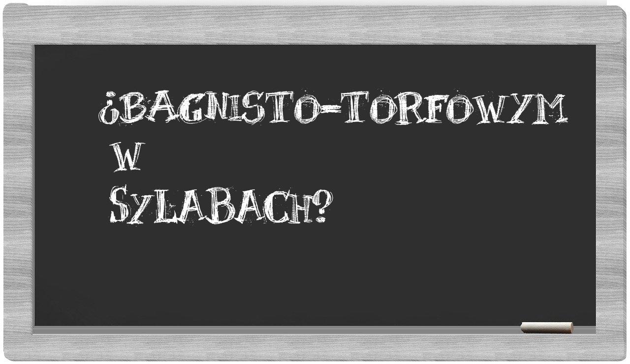 bagnisto-torfowym in syllables