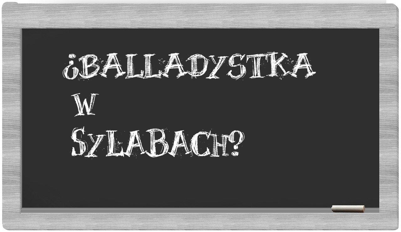balladystka in syllables