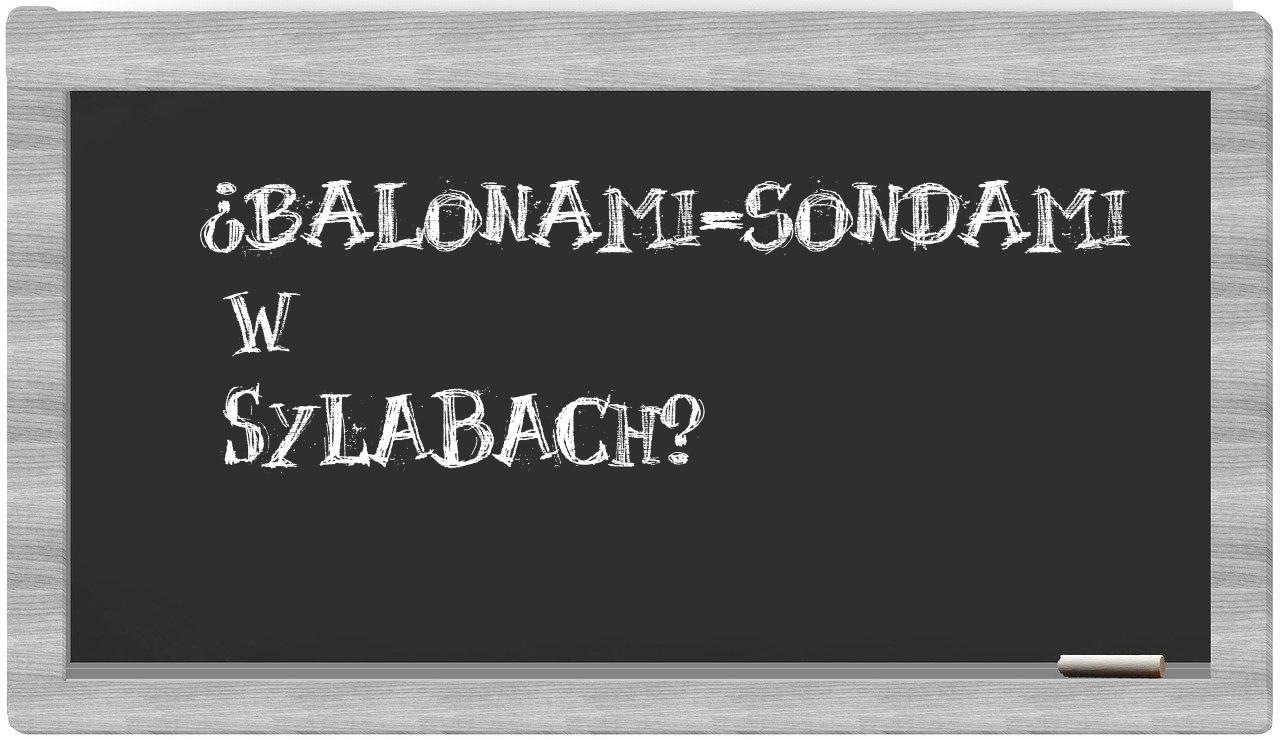 balonami-sondami in syllables