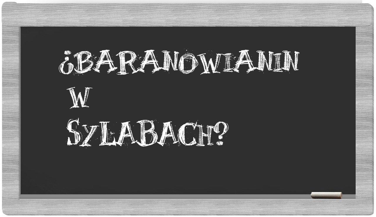 baranowianin in syllables