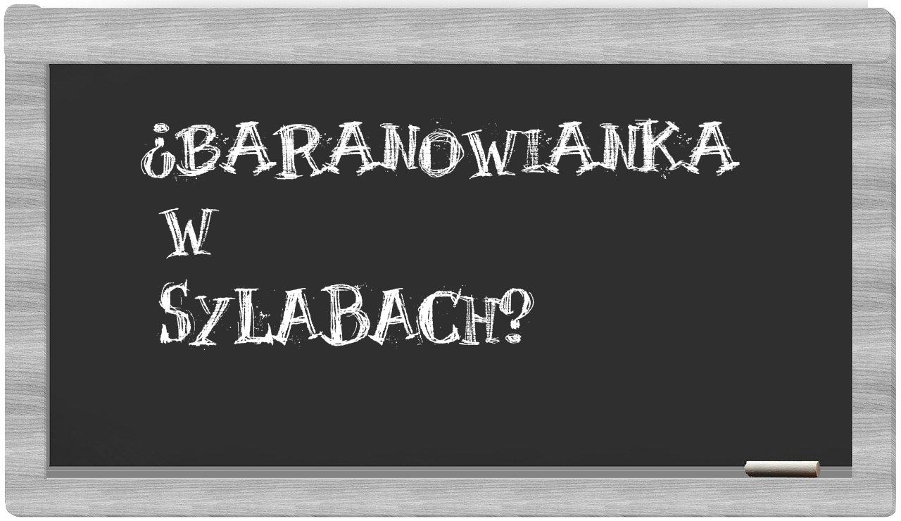 baranowianka in syllables