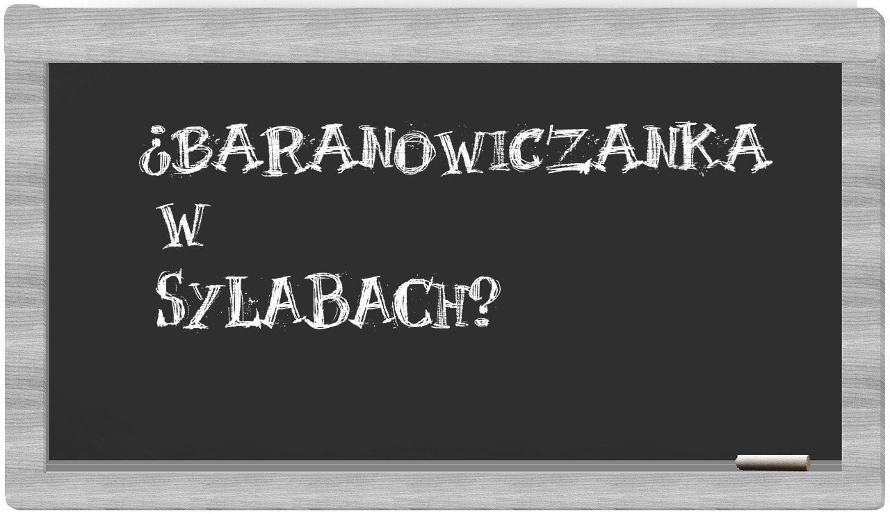 baranowiczanka in syllables