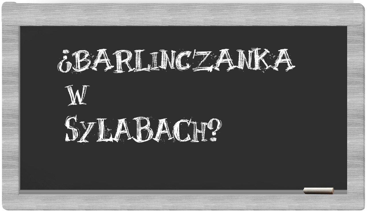 barlinczanka in syllables