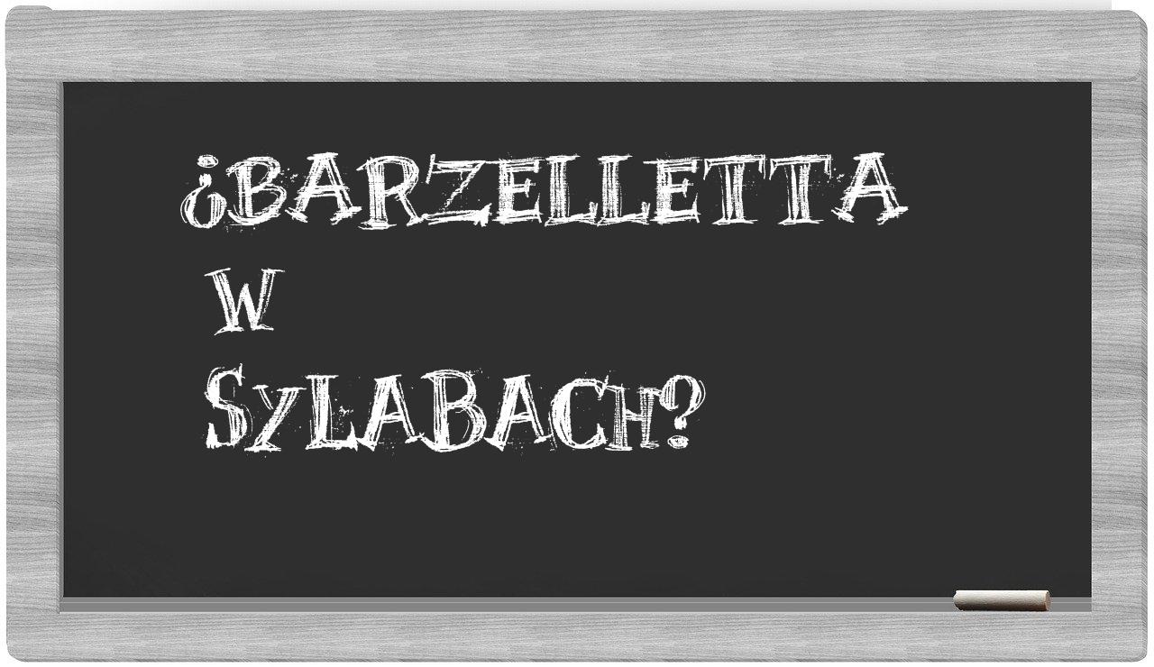 barzelletta in syllables