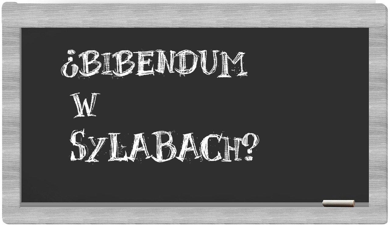 bibendum in syllables