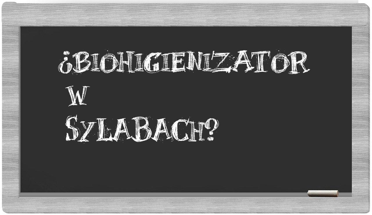biohigienizator in syllables
