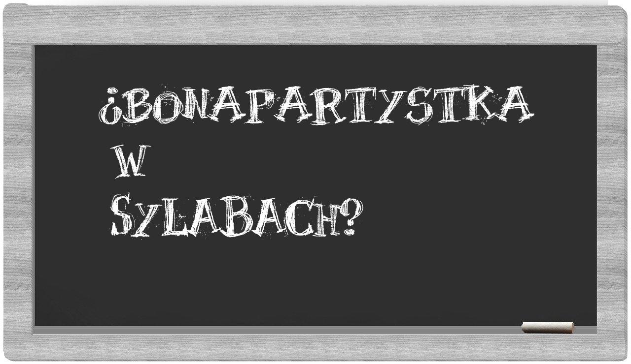 bonapartystka in syllables