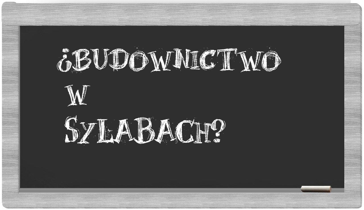 budownictwo in syllables